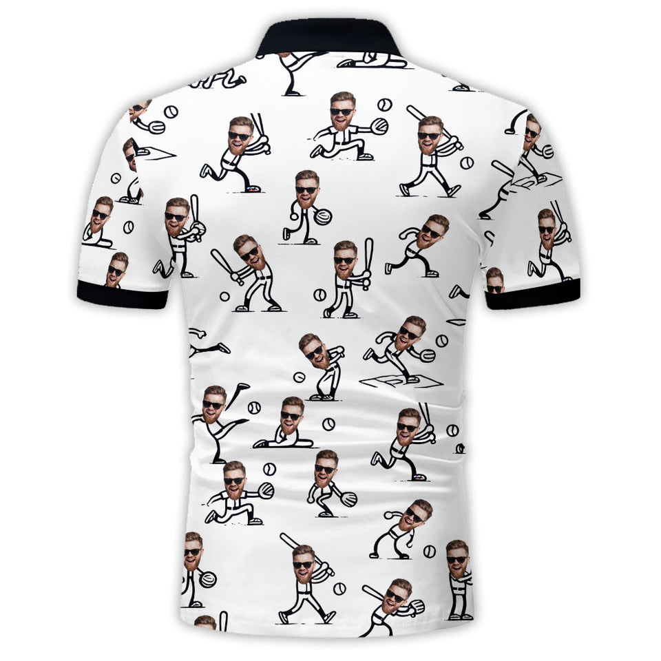 Gift For Baseball Dad, Husband, Son... - Personalized Baseball Polo Shirt