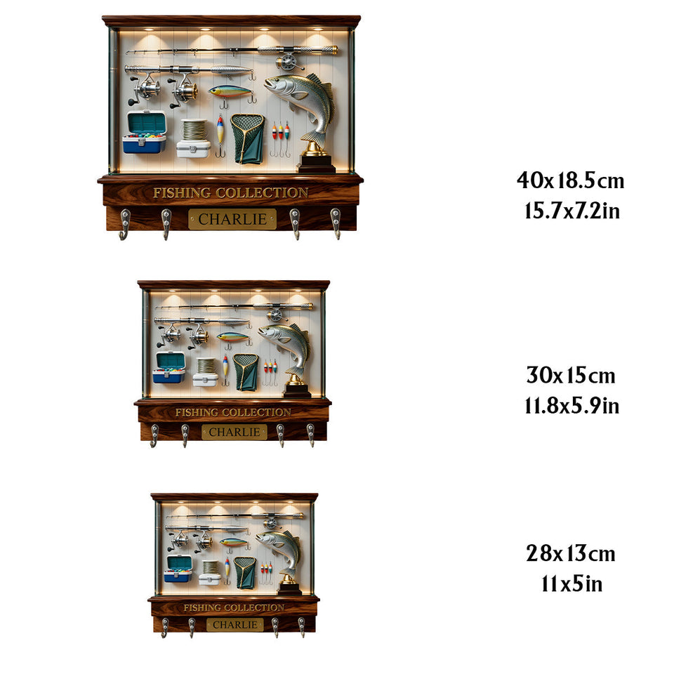 Love Fishing - Personalized Fishing Custom Shaped Hanging Rack