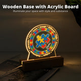 Pièce de puzzle avec affirmation positive pour la sensibilisation à l'autisme - Plaque lumineuse personnalisée en forme de symbole de sensibilisation à l'autisme