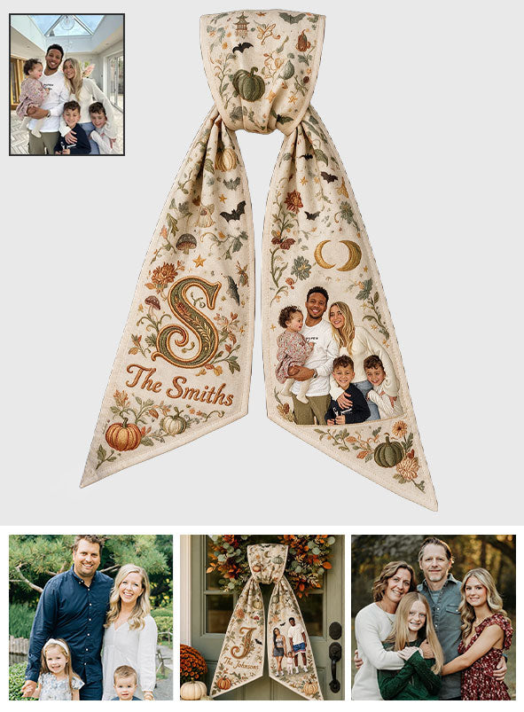 Fall Season Decor - Personalized Family Decorative Sash/ Ribbon