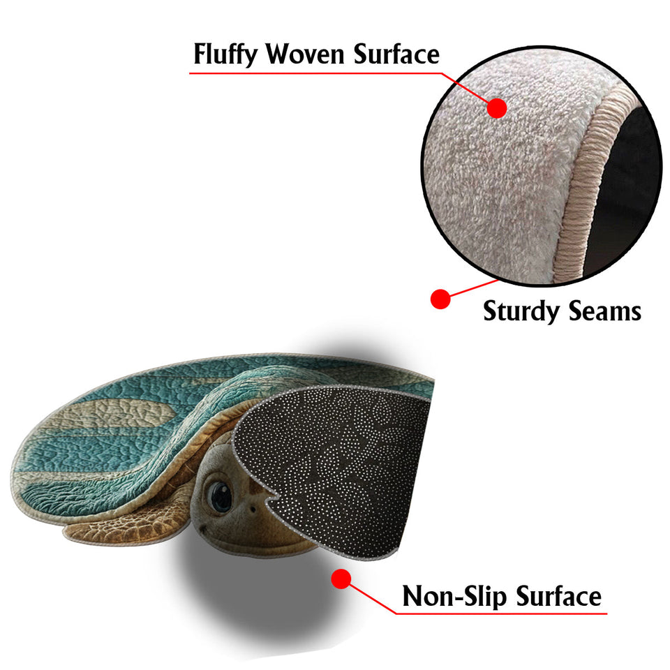 Love Turtle - Personalized Turtle Non-Slip Tufted Rug