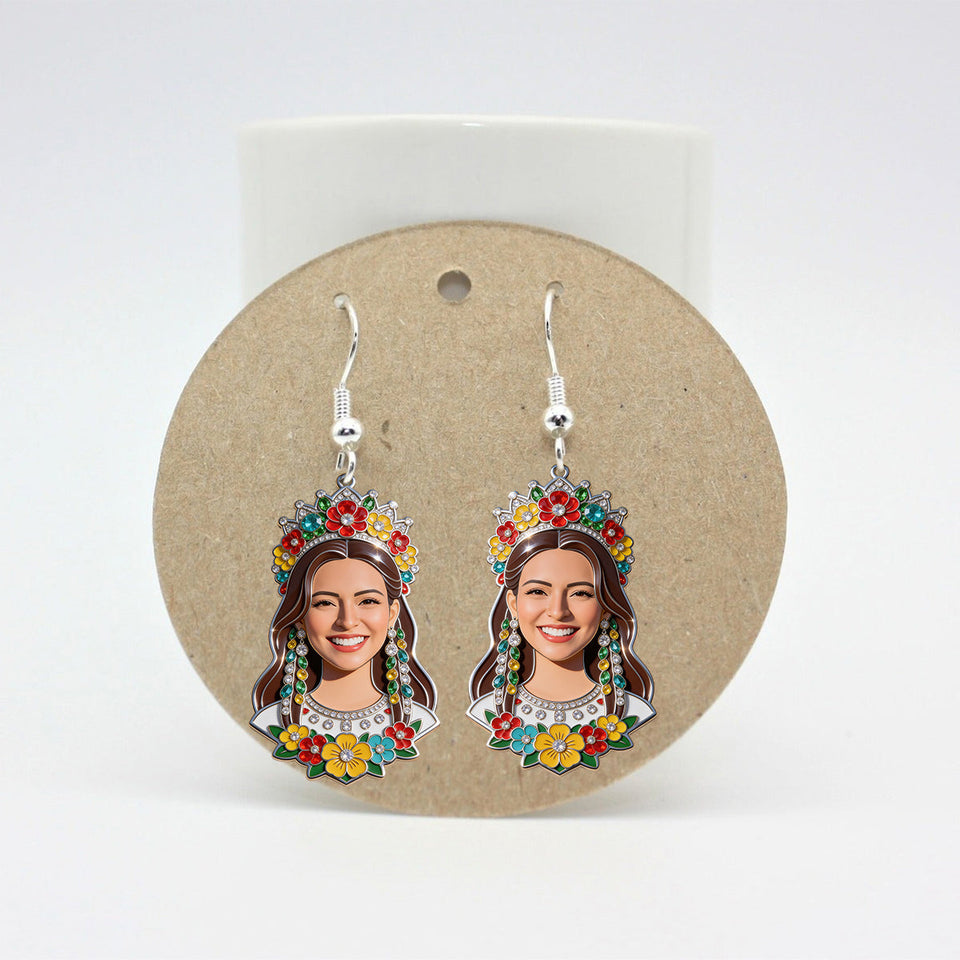 Cinco de Mayo Fiesta - Personalized Cinco de Mayo Pendant Necklace & Earrings Set