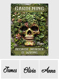 Gift For Gardeners - Personalized Gardening Rectangle Metal Sign