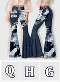 Faith Over Fear - Personalized Christian Flare Leggings