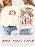 Everyone Is Welcome Here - Personalized Teacher All Over Shirt