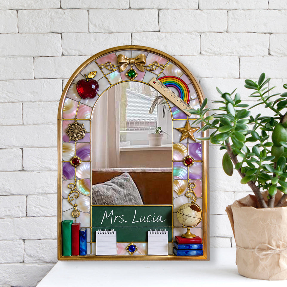 Teacher Gifts - Personalized Teacher Wall Hanging Mirror