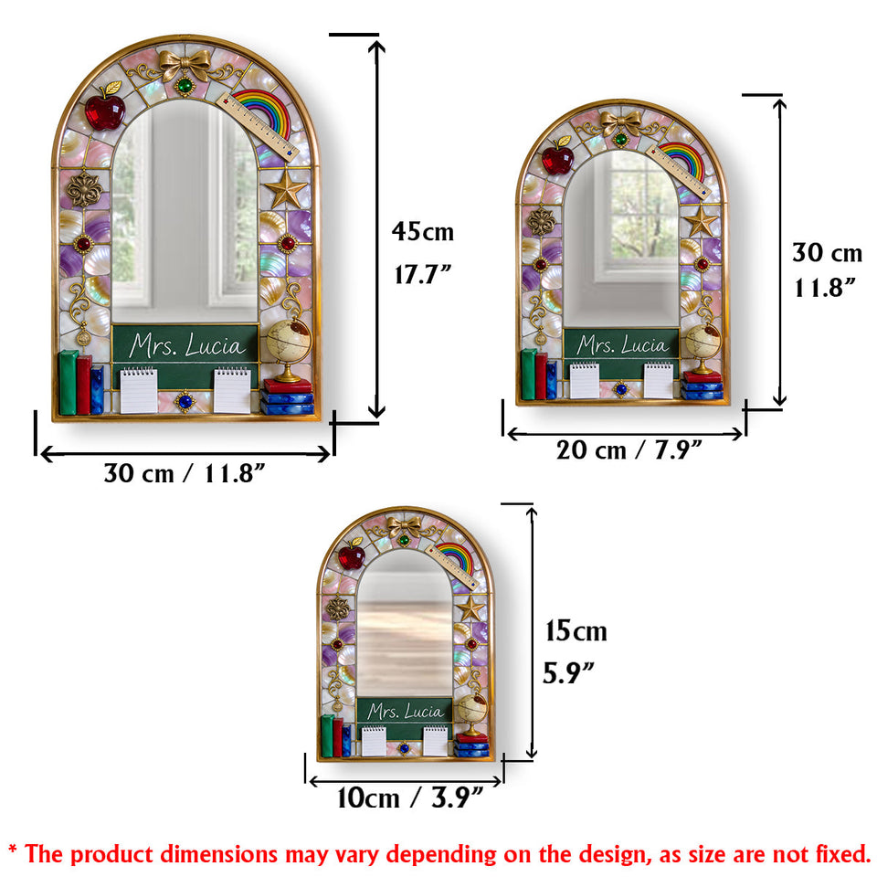 Teacher Gifts - Personalized Teacher Wall Hanging Mirror