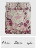 Ballet Dancer Ballerina Gift - Personalized Ballet Bedding Set