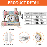 Love Sewing - Personalized Sewing Acrylic Clock Plaque