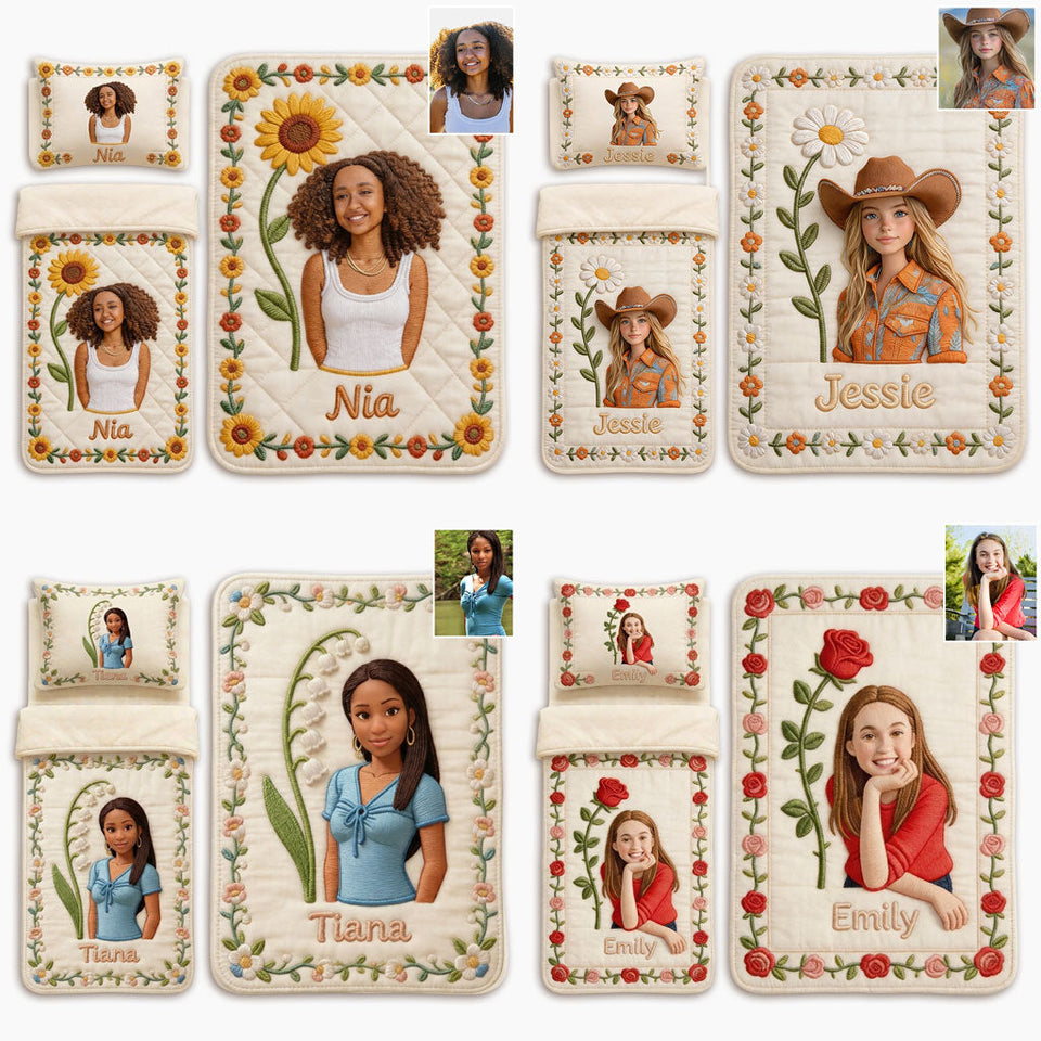 Any Flower, Custom From Photo - Personalized Daughter Nap Mat