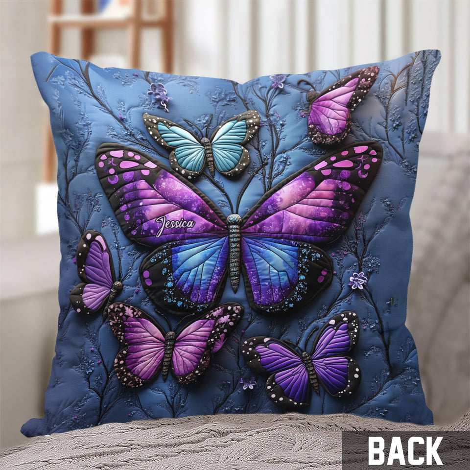 Beautiful Butterflies - Personalized Butterfly Throw Pillow