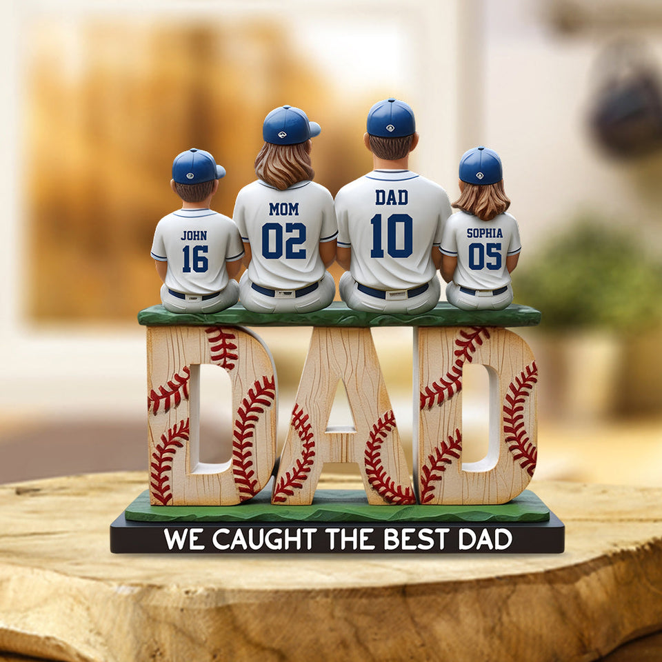 We Caught The Best Dad - Personalized Father Custom Shaped Acrylic Plaque