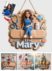 Welcome To My Office - Personalized Nurse Custom Shaped Wood Sign