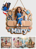 Welcome To My Office - Personalized Nurse Custom Shaped Wood Sign