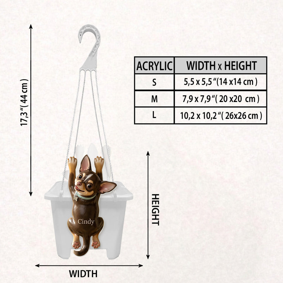 Custom Any Photo Funny Pet - Personalized Dog Hanging Pot