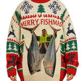 Merry Fishmas - Personalized Fishing Ugly Sweater