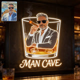 Whiskey & Cigar - Personalized Whisky LED Light Acrylic Sign
