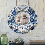 Check Yo Energy, Evil Eyes - Personalized Family Acrylic Sign