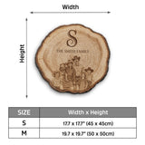 Rustic Engraved Family Tree Style - Personalized Family Custom Shape Placemat