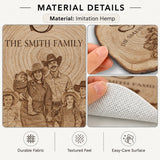 Rustic Engraved Family Tree Style - Personalized Family Custom Shape Placemat