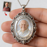 In Loving Memory - Personalized Memorial Shaped Metal Pendant Necklace