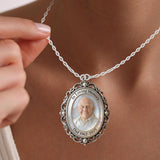 In Loving Memory - Personalized Memorial Shaped Metal Pendant Necklace