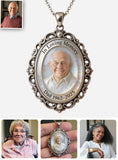 In Loving Memory - Personalized Memorial Shaped Metal Pendant Necklace