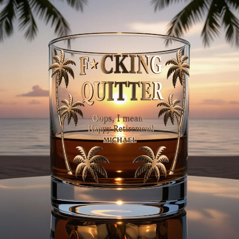 Happy Retirement - Personalized Retired Whiskey Glass