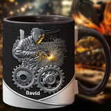 Strong Ones Become Welder - Personalized Welder Accent Mug