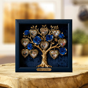 Photo Frame Rose Tree For Couple/ Family/ Mother's Day Gift.... - Personalized Couple Custom Shaped Acrylic Plaque