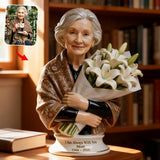 Always in Bloom - Personalized Memorial Custom Shaped Acrylic Plaque