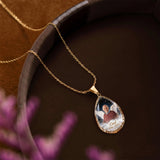 I Miss You - Personalized Memorial Shaped Metal Pendant Necklace