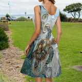 Salty Lil' Beach - Personalized Turtle Sleeveless Dress