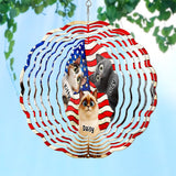 Patriot Cat - Personalized Cat Wind Spinner