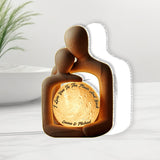 I Love You To The Moon And Back - Personalized Couple Acrylic LED Night Light