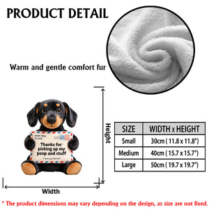 Letter For Dad And Mom - Personalized Dog Premium Faux Fur Pillow