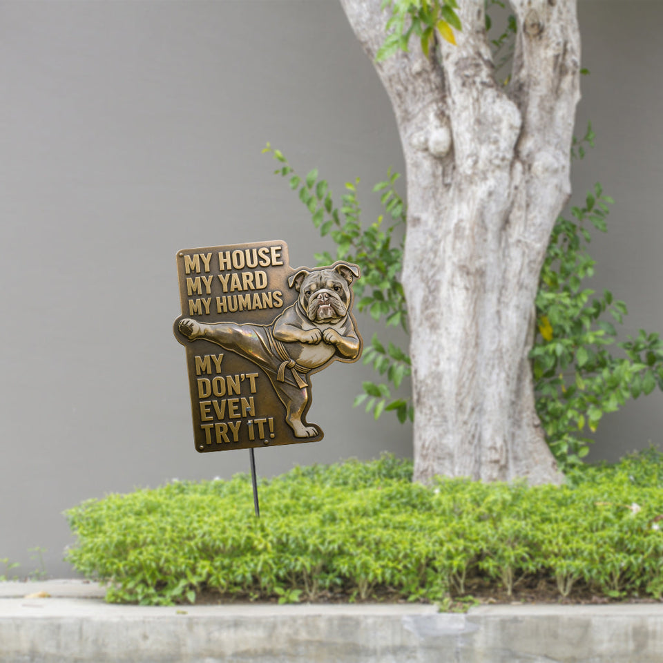 My Humans - Personalized Dog Metal Garden Art