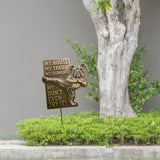 My Humans - Personalized Dog Metal Garden Art