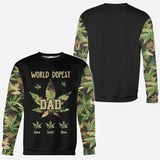 Dopest Dad Ever - Personalized Weed All Over Shirt