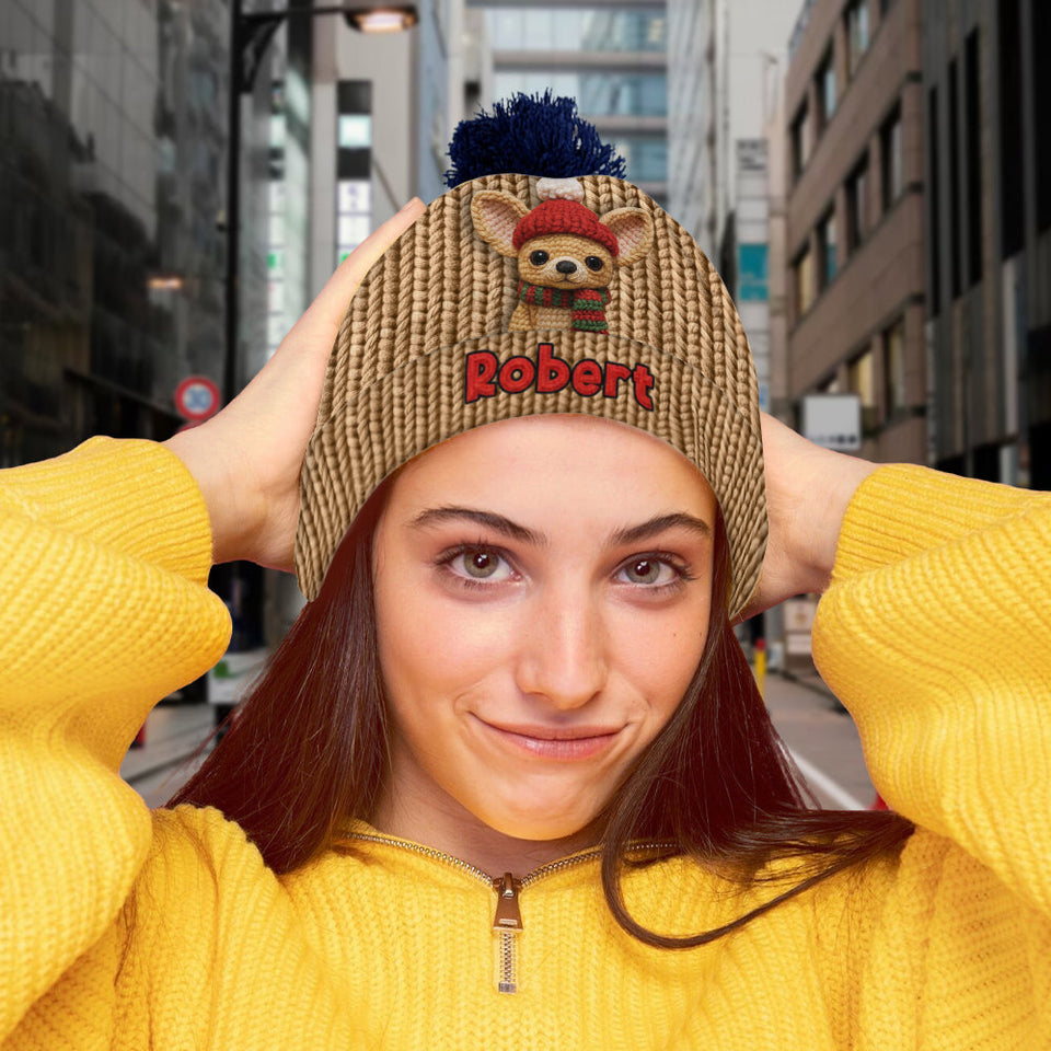 Christmas Dog - Personalized Dog Beanie Hat