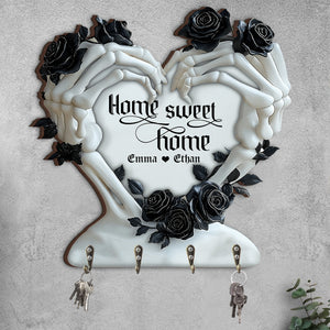 Till Death Do Us Part - Personalized Skull Custom Shaped Key Rack