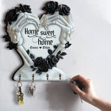 Till Death Do Us Part - Personalized Skull Custom Shaped Key Rack