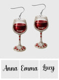 Love Wine - Personalized Wine Earrings