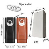 Dad Loves Cigars - Personalized Father Leather Cigar Humidor Case