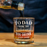 Gift For Alcohol Lover, Father's Day Gift - Personalized Father Whiskey Decanter Set