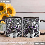 Beautiful Skull And Roses - Personalized Skull Accent Mug