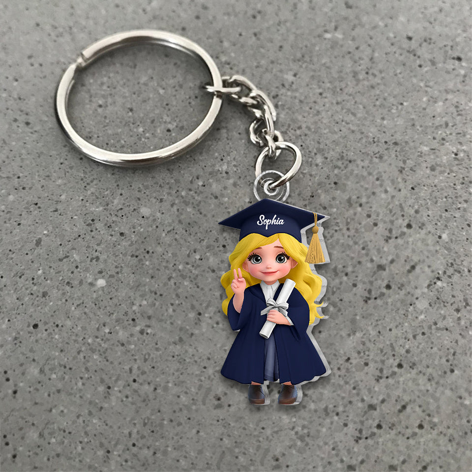 Graduation Class 2025 - Personalized Graduation Custom Shaped Keychain