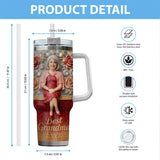 Best Grandma Ever, Perfect For Mom, Nana - Personalized Grandma Tumbler With Handle