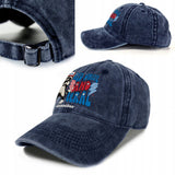 Red White And Feral - Personalized Independence Day/ 4th of July Washed Denim Cap