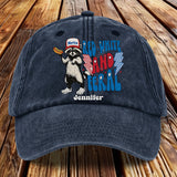 Red White And Feral - Personalized Independence Day/ 4th of July Washed Denim Cap